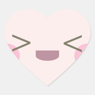 Kawaii Sweet Heart Valentine Super Mega Happy Face Sticker