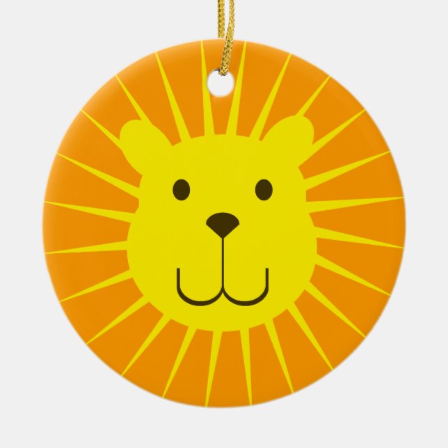 Kawaii Sweet Sunshine Lion Ornament (Front)