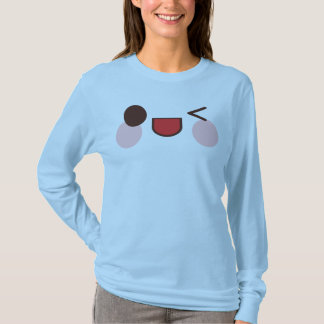 Kawaii Sweet Winky Eyes Face Happy Friend Delight T-Shirt