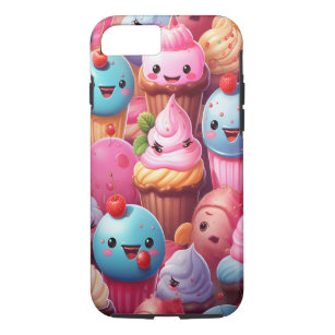 Kawaii Sweets and Treats Funny Dessert Pattern iPhone 8/7 Case