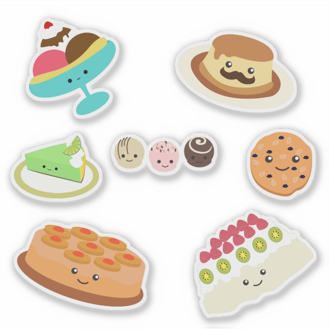 Kawaii Sweets and Treats Sticker Set (Front)