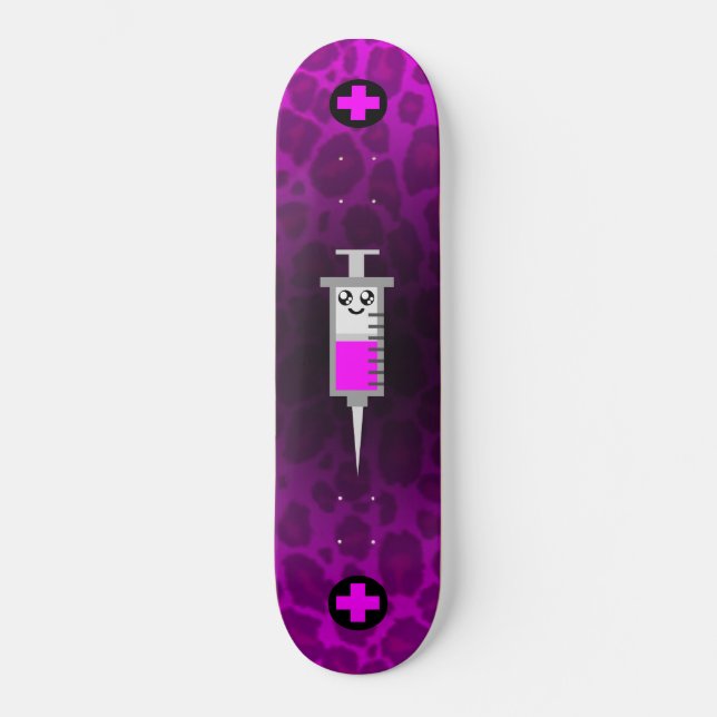 KAWAII SYRINGE MEDICAL CROSS PINK LEOPARD DECK (Front)
