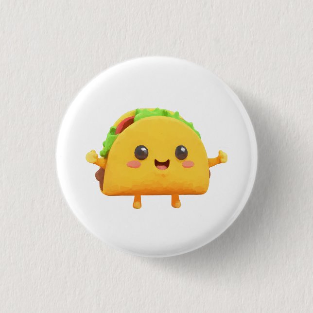 Kawaii Taco Button (Front)