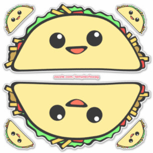 Kawaii Tacos Sticker