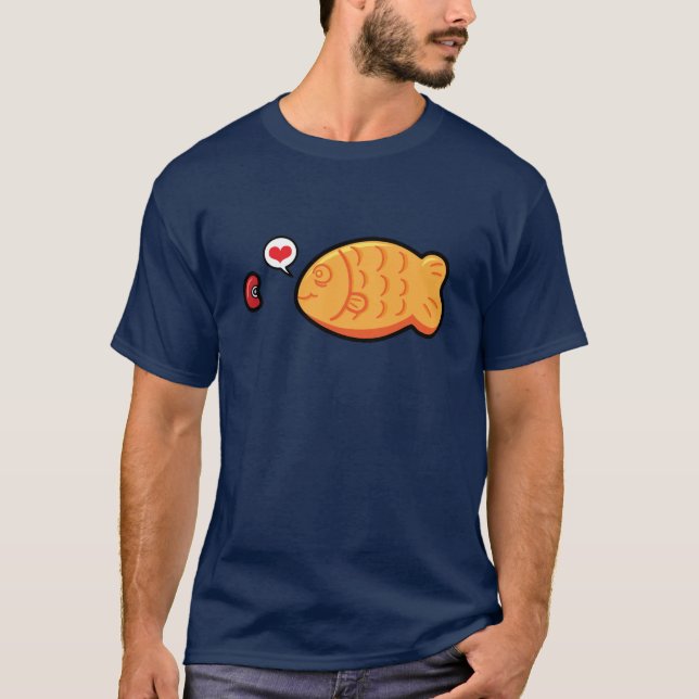 Kawaii Taiyaki Japanese Fish-shaped Cake T-shirt (Front)