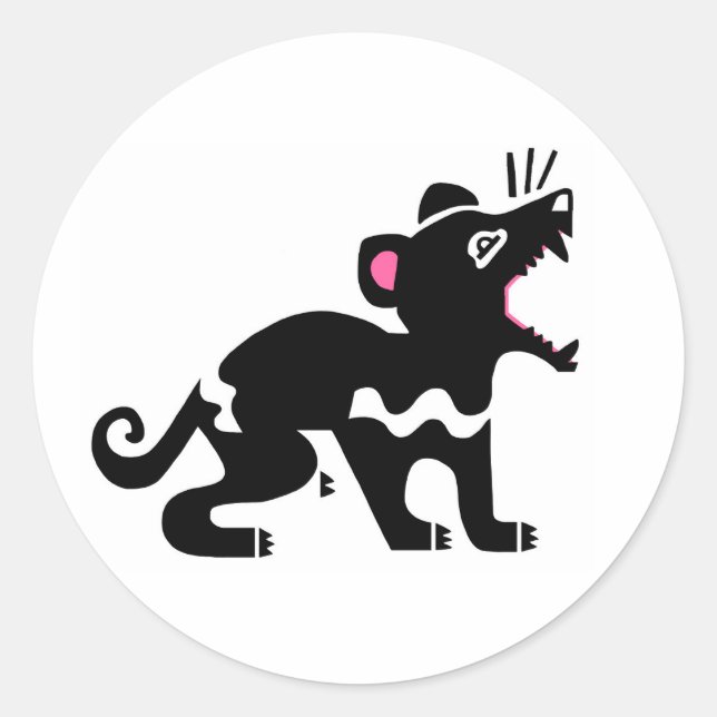  Kawaii - Tasmanian DEVIL - Australia -Wildlife Classic Round Sticker (Front)