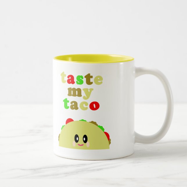 Kawaii Taste My Taco Yummy Food Mug (Right)