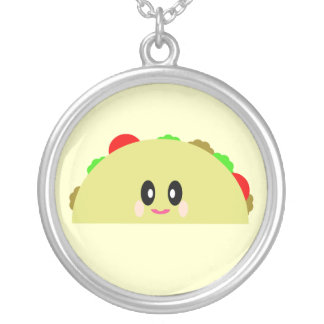 Kawaii Tasty Taco Sterling Silver Necklace