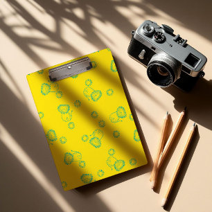 Kawaii Teal Lions & Sunshine – Cute Pattern Clipboard