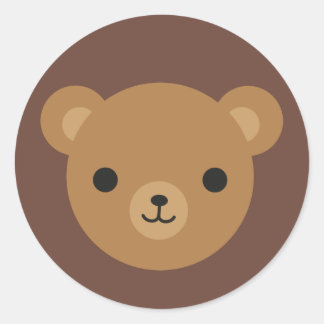 Kawaii Teddy Bear Classic Round Sticker