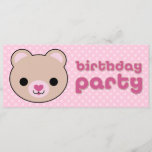 Kawaii Teddy Bear Cute Birthday Party Invitations