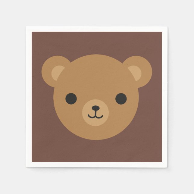 Kawaii Teddy Bear Napkins (Front)