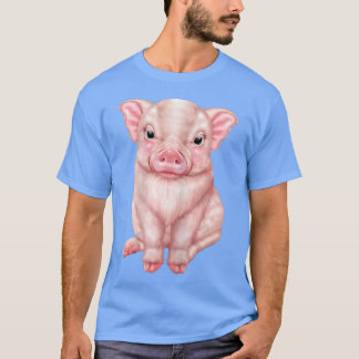 Kawaii Teecup Pig Puppy Clothes For Teen Girls Cut T-Shirt
