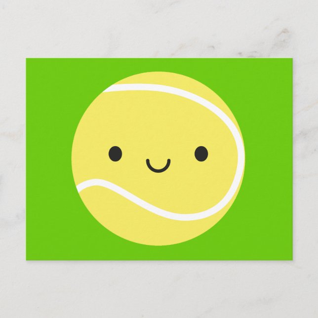 Kawaii Tennis Ball Postcard (Front)