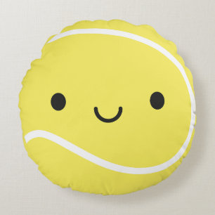 Kawaii Tennis Ball Round Pillow