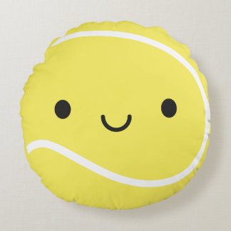 Kawaii Tennis Ball Round Pillow
