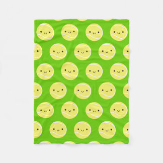 Kawaii Tennis Balls Fleece Blanket