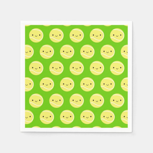 Kawaii Tennis Balls Napkins (Front)