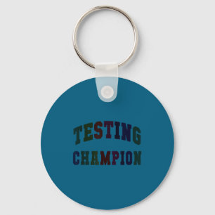 Kawaii testing champion test day teacher bruh math keychain