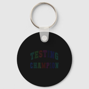 Kawaii testing champion test day teacher bruh math keychain