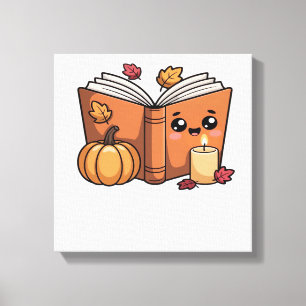 kawaii thanksgiving book Classic T-Shirt Canvas Print