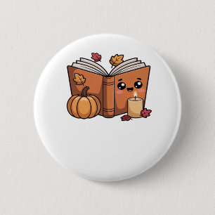 kawaii thanksgiving book Oversized T-Shirt Button