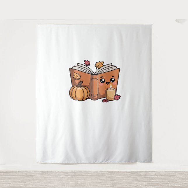 kawaii thanksgiving book Oversized T-Shirt Tapestry (Front)