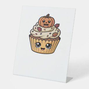 kawaii thanksgiving cupcake Classic T-Shirt Pedestal Sign