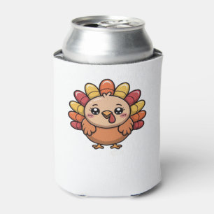 kawaii thanksgiving turkey Classic T-Shirt_1 Can Cooler