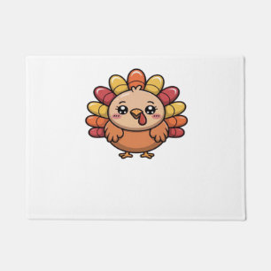 kawaii thanksgiving turkey Classic T-Shirt_1 Doormat