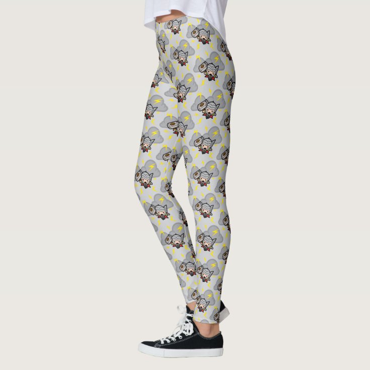 Kawaii Thor With Lightning Leggings | Zazzle