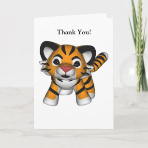 Kawaii Tiger Thank You Card