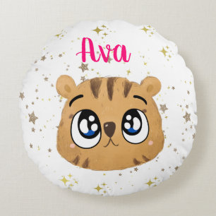 kawaii tigre round pillow