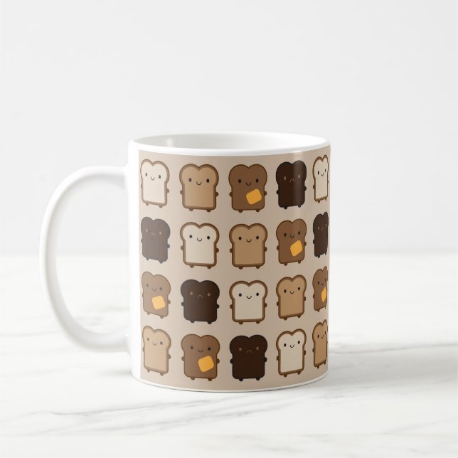 Kawaii Toast Coffee Mug (Left)