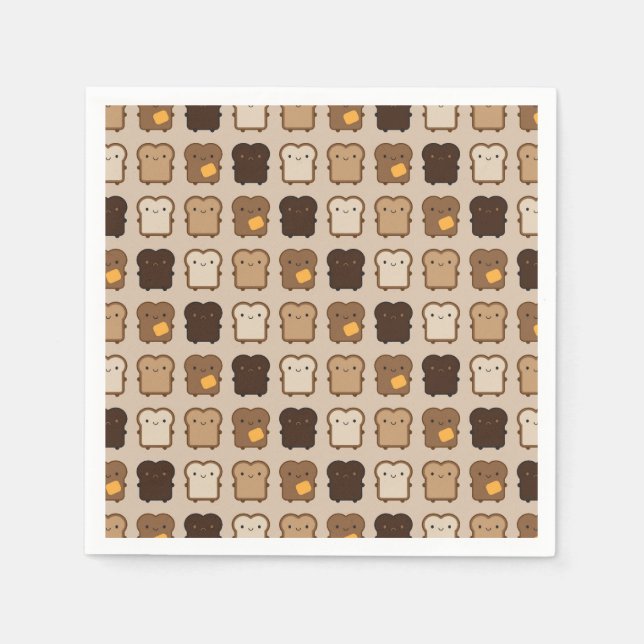 Kawaii Toast Napkins (Front)