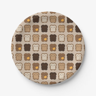 Kawaii Toast Paper Plates