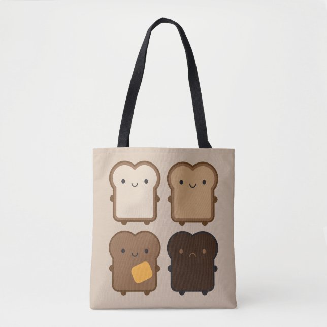 Kawaii Toast Tote Bag (Front)