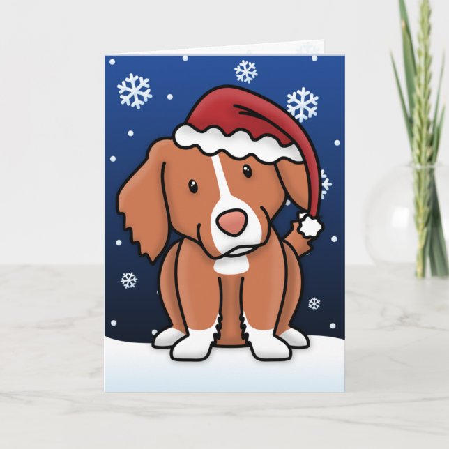 Kawaii Toller Christmas Card (Front)
