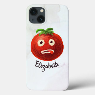 Kawaii Tomato Cute Funny Cartoon Vegetable Name iPhone 13 Case