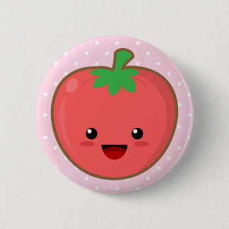 Kawaii Tomato Pinback Button