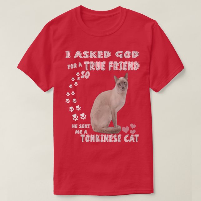 Kawaii Tonk Kitten Saying Mom Dad Print, Cute Tonk T-Shirt (Design Front)