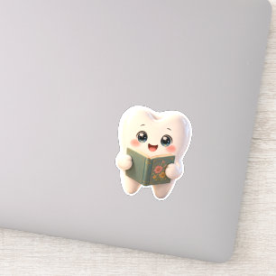 Kawaii Tooth Character Dental Assistant Gift Stick Sticker