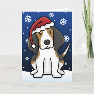 Kawaii Treeing Walker Coonhound Christmas Card