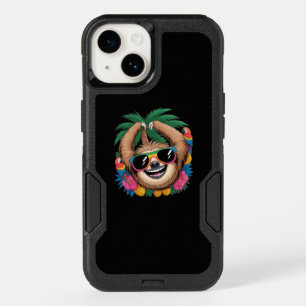 Kawaii Tropical Sloth – Cute Summer Vibes Rainbow OtterBox iPhone 14 Case