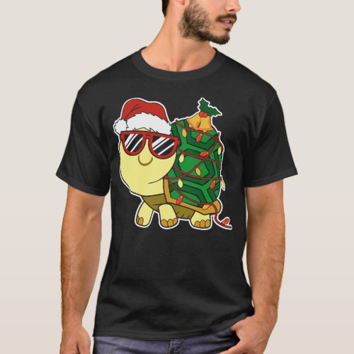 Kawaii Turtle Kame Christmas Tree T_Shirt