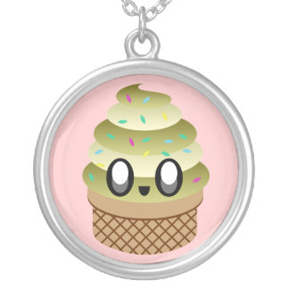 Kawaii Twist Sprinkles ice Cream Cone Necklace