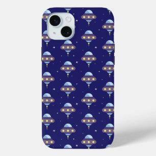 Kawaii UFO pattern iPhone 15 Plus Case