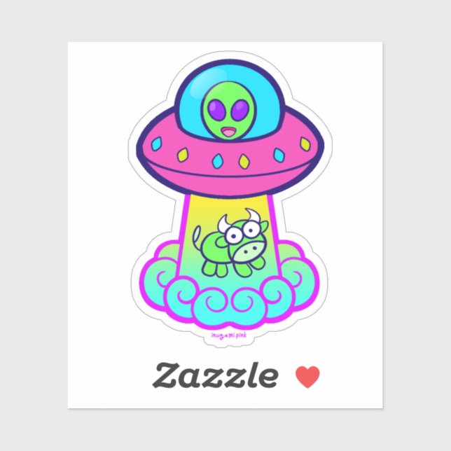 Kawaii Ufo Sticker (Sheet)