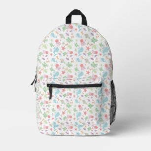 Kawaii Under the Sea Baby Shower Neutral Pastel Printed Backpack