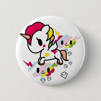 Kawaii Unicorn Badge Button